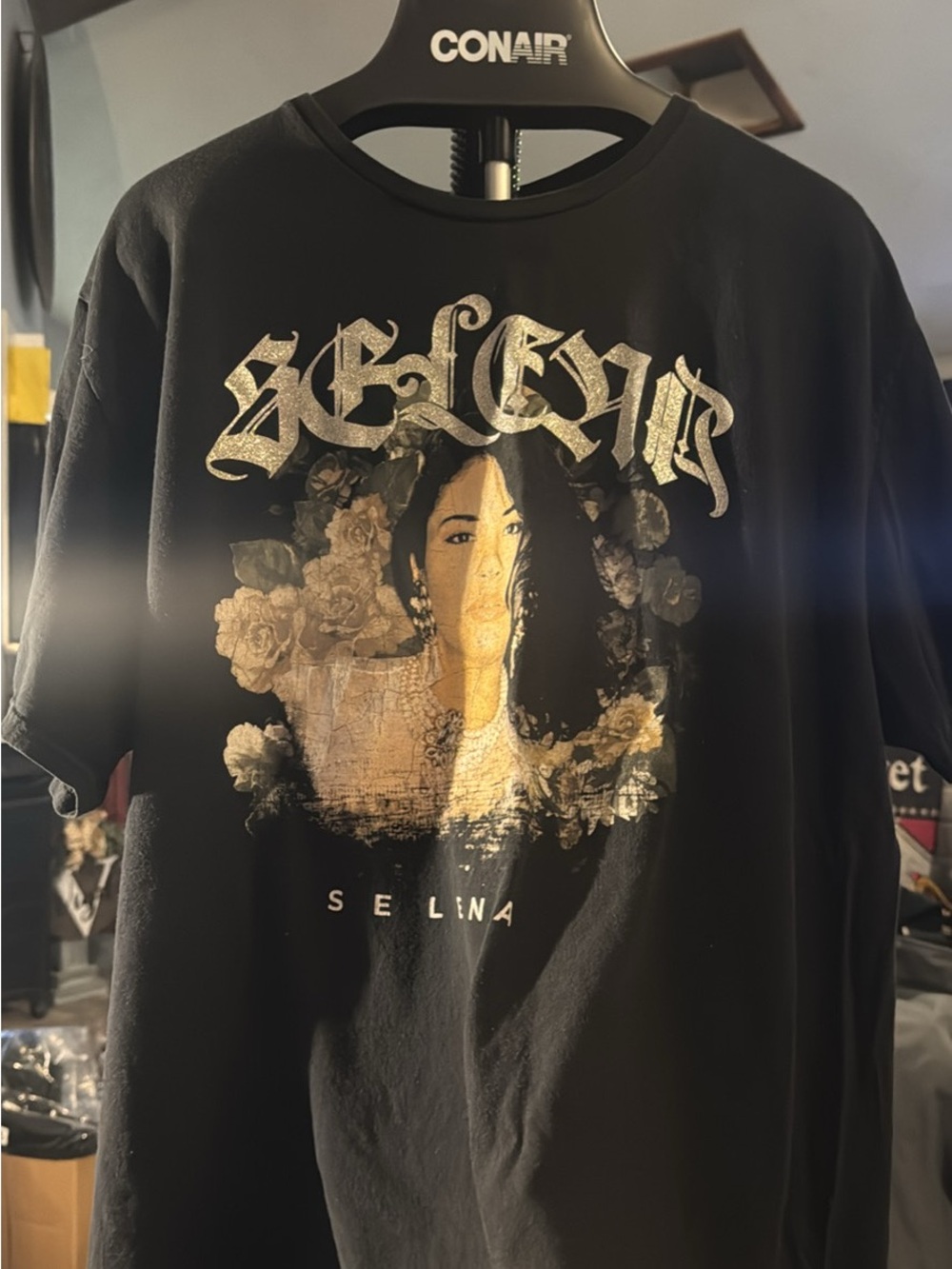 Black Graphic Selena Crewneck Sweater